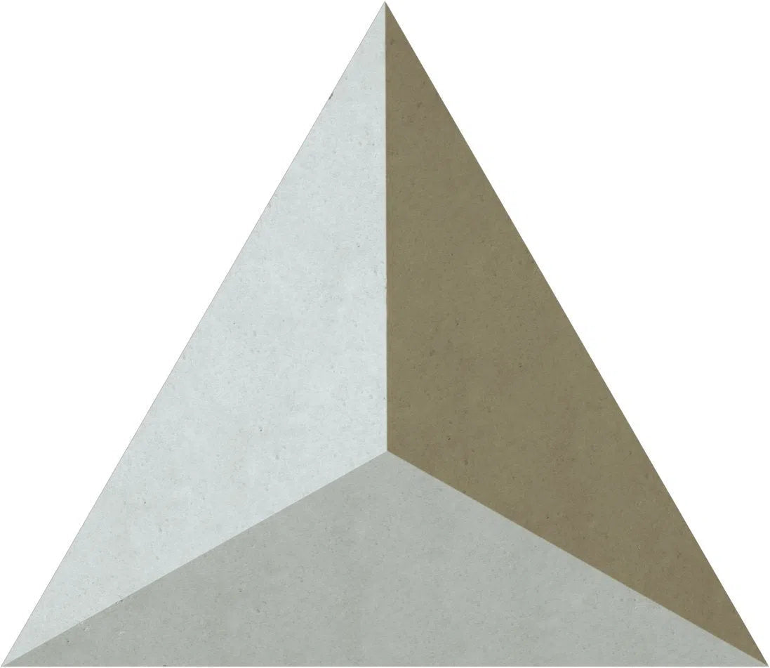 PYRAMIDE 3D concrete tile - sample on white background DecorMania.eu
